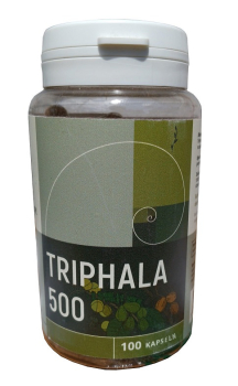 Triphala, 100 capsules, extracts from Amalaki, Haritaki, Bibhitaki, antibacterial, for weight loss, lowers sugar levels, for constipation, detox